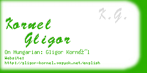kornel gligor business card